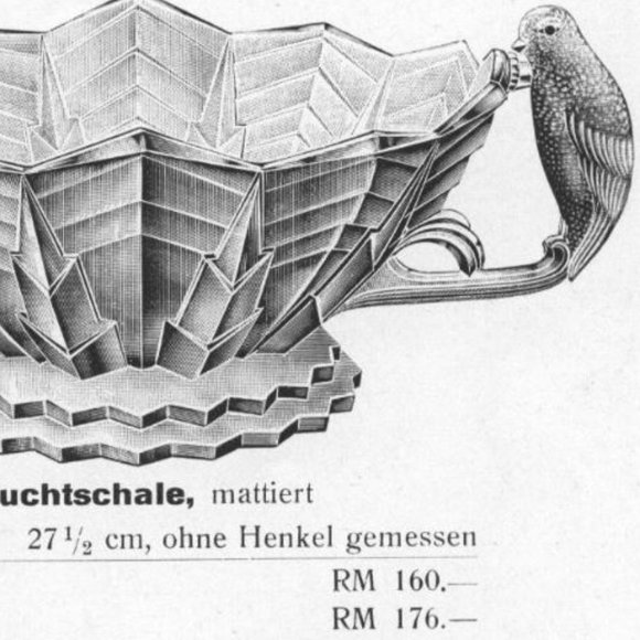 Very  Rare  Large Brockwitz  Art Deco  Centerpiece Bowl 1930's - Picture 10 of 12